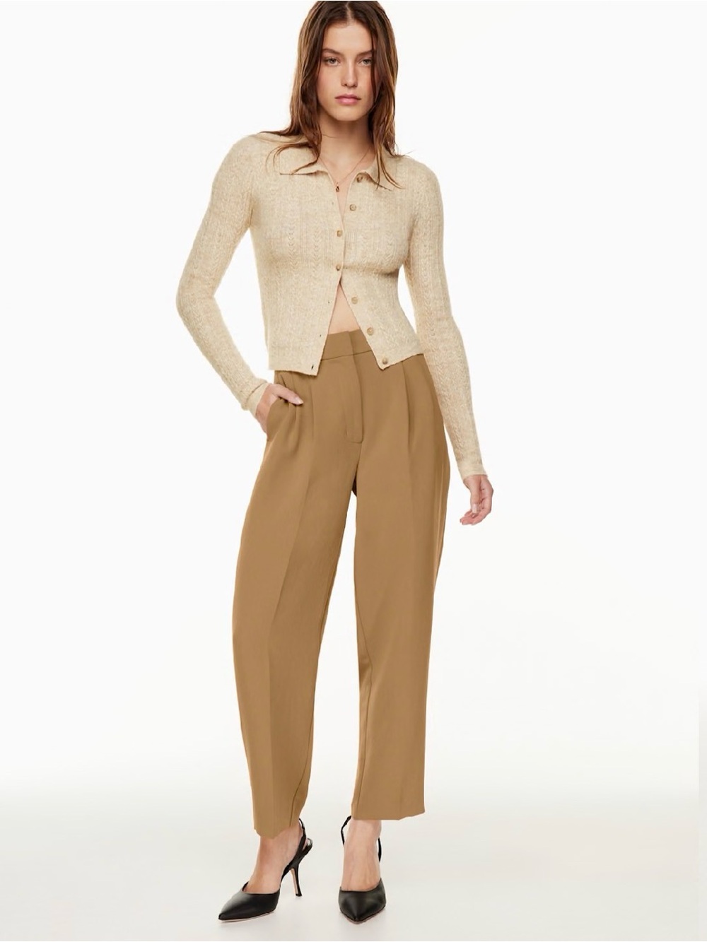 Wilfred by Aritzia High-Rise Crepe Carrot Pants Saville Size 0 NWT
